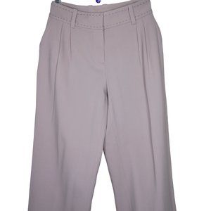 St. John Collection High Rise Pleated Dress Pants 2 Dusty Rose Cuffs Pockets NEW